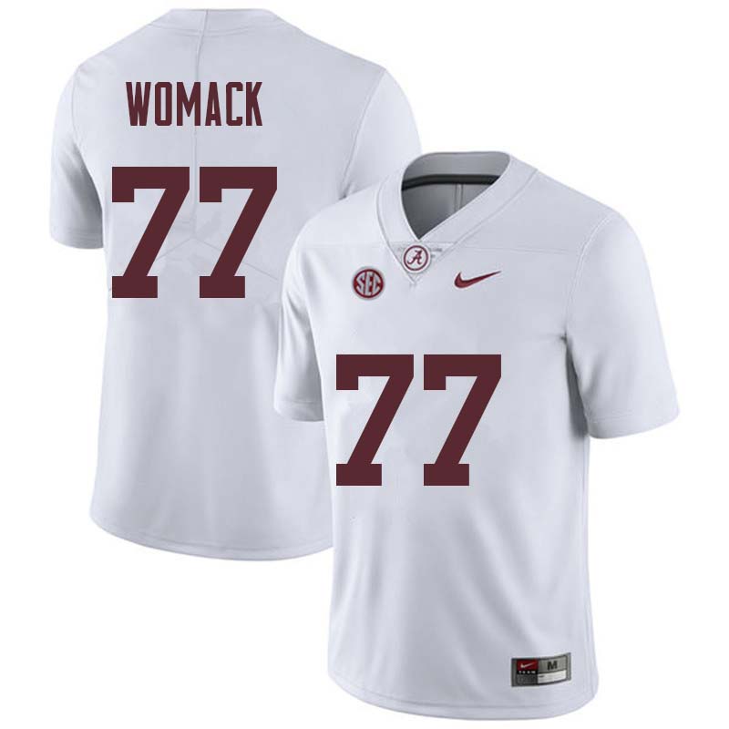 Alabama Crimson Tide Men's Matt Womack #77 White NCAA Nike Authentic Stitched College Football Jersey RW16G83NN